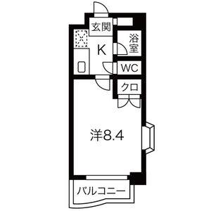 1K 間取り図