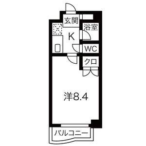 1K 間取り図