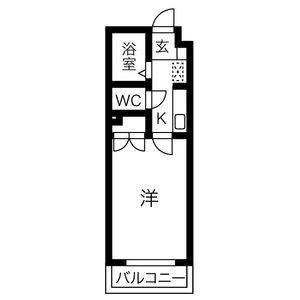1K 間取り図