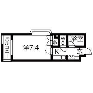 1K 間取り図
