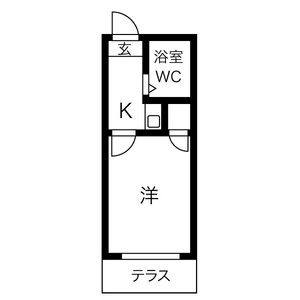 1K 間取り図