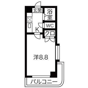 1K 間取り図