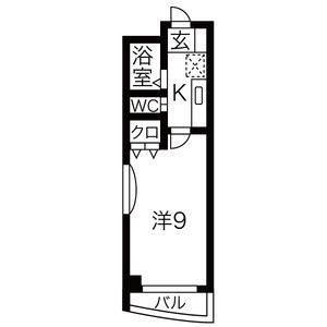 1K 間取り図