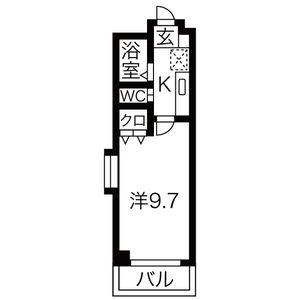 1K 間取り図