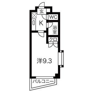 1K 間取り図