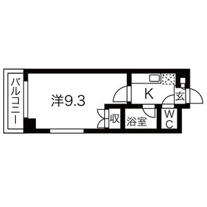 1K 間取り図