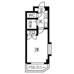 1K 間取り図