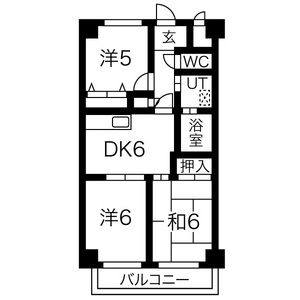 3DK 間取り図