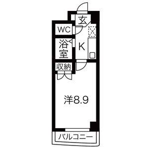 1K 間取り図