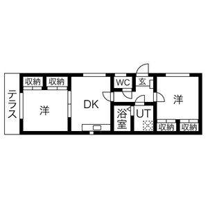 2DK 間取り図