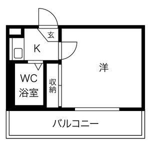 1K 間取り図