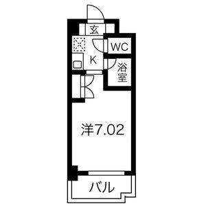 1K 間取り図