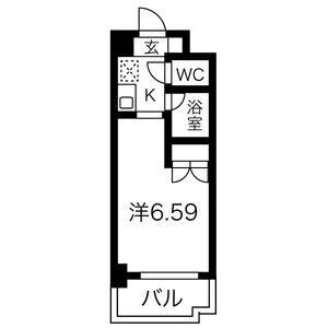 1K 間取り図