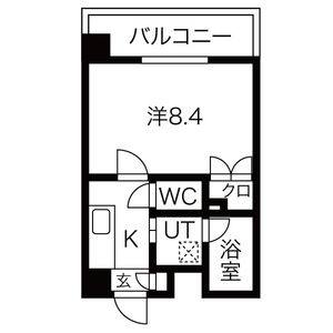 1K 間取り図