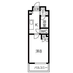 1K 間取り図