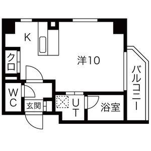1K 間取り図