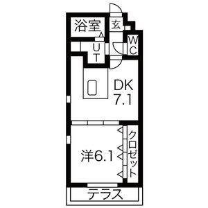 1DK 間取り図