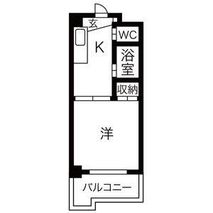 1K 間取り図