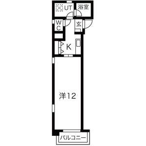 1K 間取り図