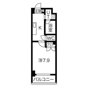 1K 間取り図