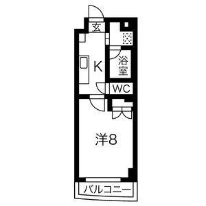 1K 間取り図