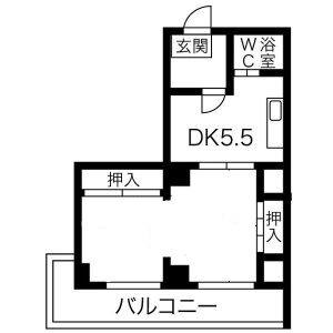 2DK 間取り図