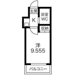 1K 間取り図