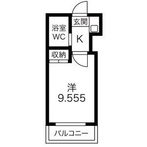 1K 間取り図