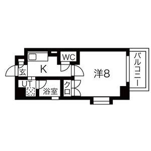 1K 間取り図