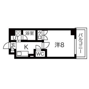 1K 間取り図