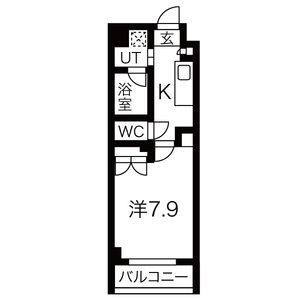 1K 間取り図