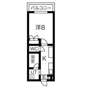 1K 間取り図