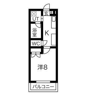 1K 間取り図