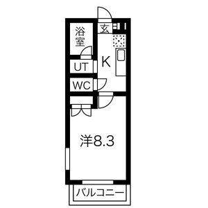 1K 間取り図
