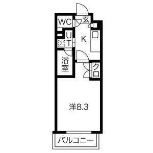 1K 間取り図