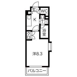 1K 間取り図