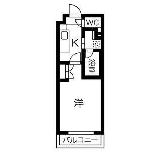 1K 間取り図