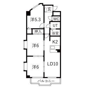 3LDK 間取り図