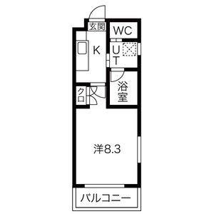 1K 間取り図