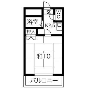 1K 間取り図