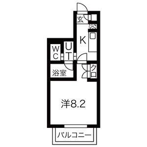 1K 間取り図