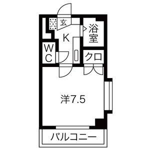 1K 間取り図