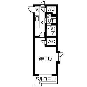 1K 間取り図