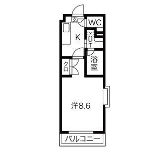 1K 間取り図
