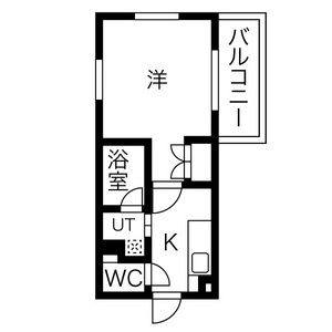 1K 間取り図
