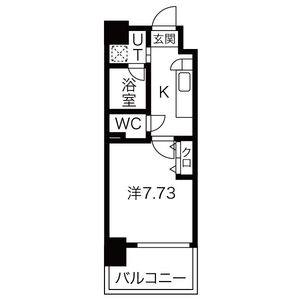 1K 間取り図