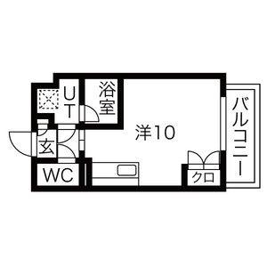 1K 間取り図