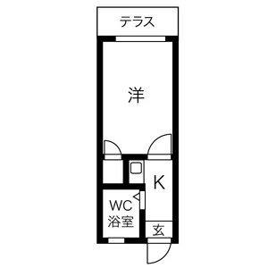 1K 間取り図