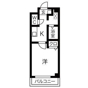 1K 間取り図