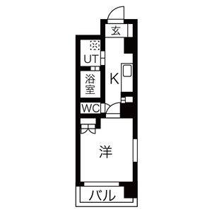 1K 間取り図
